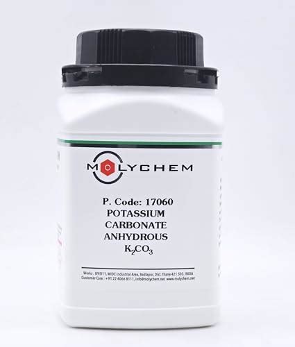 MOLYCHEM Potassium Carbonate Anhydrous LR 99%, 500gm, CAS : 584-08-7 ...