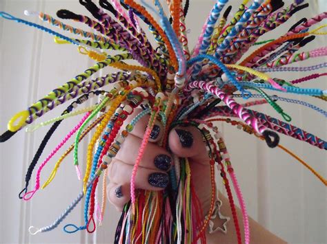 friendship bracelets in hair