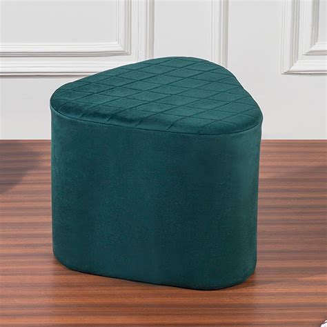 LUSHLIN Ottoman Stool for Living Room, Triangular Pouffee Stool for ...