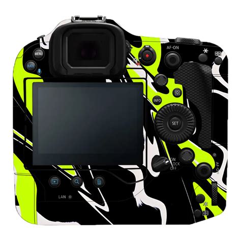 Neon Green and Black Pattern Canon EOS R3 Camera Skins