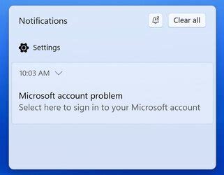 Microsoft Account Problem Notification 的图像结果