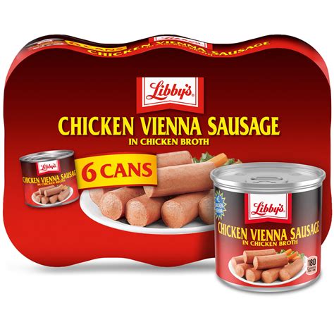 Libby's Chicken Vienna Sausage in Chicken Broth, 10g Protein Per ...