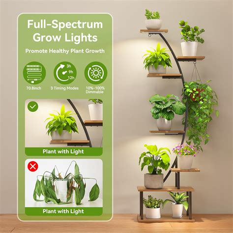 Zekoled Plant Stand Indoor with Grow Lights, 7 Tiered 66 India | Ubuy