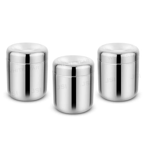 Buy JSI Stainless Steel Utility Canisters/Ubha Dabba/Storage Containers ...