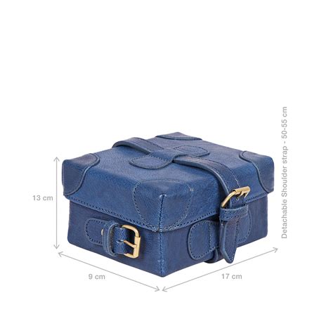 Buy Blue Small Boxy Sling Bag Online - Hidesign