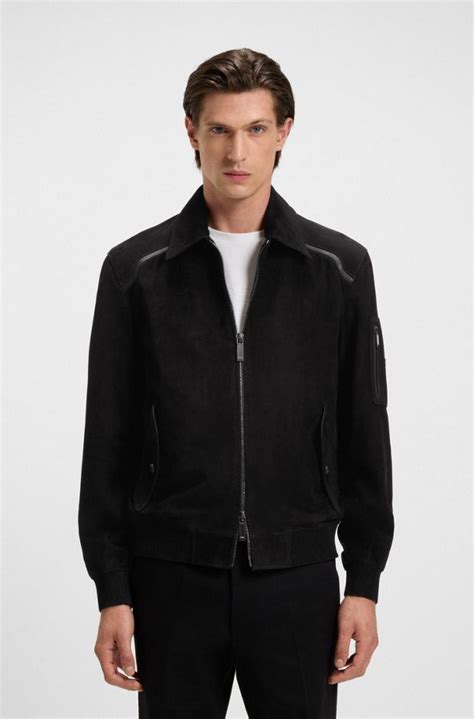 BOSS - BOSS x ASTON MARTIN leather jacket - Black