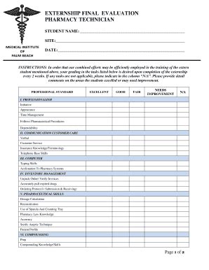Printable Pharmacy Technician Worksheets - Fill Online, Printable ...