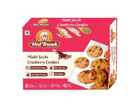 Midbreak Millet Biscuits - Multi Seeds Cranberry Oats Cookies - Gluten ...