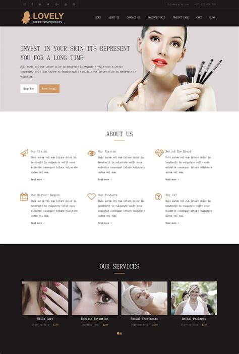 HTML5化妆品电商网站模板源码下载 - IT书包
