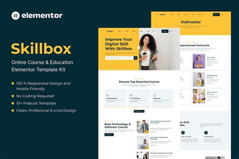 Skillbox- Online Course and Education Elementor Template Kit