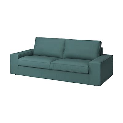 KIVIK 3-seat sofa, Kelinge grey-turquoise - IKEA