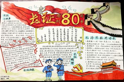 "纪念红军长征胜利80周年"手抄报评比活动顺利开展