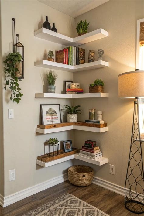 12+ Creative Staggered Floating Shelves Ideas - Sky Forbes