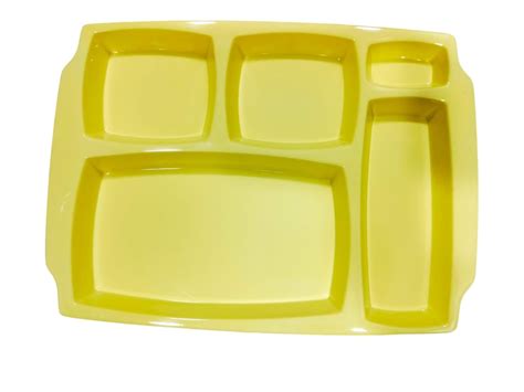 Buy B-SEA 5-Compartment Divided Dinner Plate, Turquoise Blue, Melamine ...