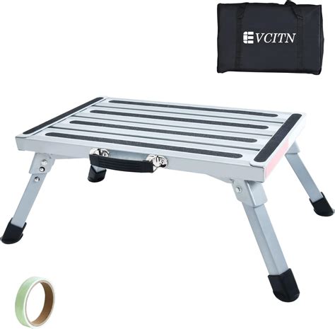 Buy Evcitn Safety RV Steps, Folding RV Step with 19 X 12 Anti-Slip ...