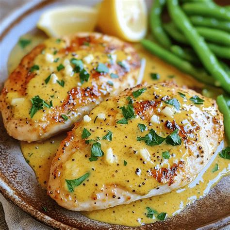 Pan Seared Chicken with Lemon Mustard Sauce Delight – grilledflavors.com