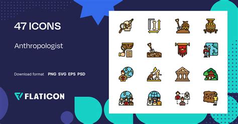 Anthropologist Icon Pack | Color lineal-color | 47 .SVG Icons