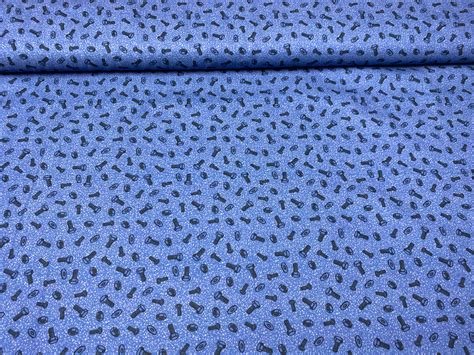 Stoff Schrauben blau/grau | 11,00 EUR/m - 100 % Baumwolle | Patchwork