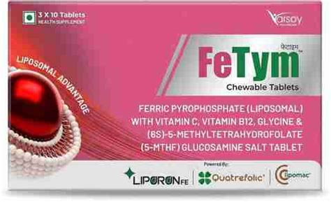 FETYM Chewable Iron Tablets with Vitamin C and B12 Price in India - Buy ...