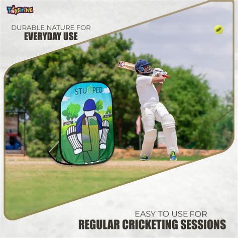 Toyshine Foldable Standing Stumped Cricket Game for Kids Age 4 and Abo