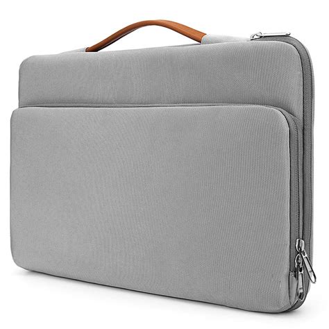 MOCA Universal Wool Felt with PU Premium Leather Laptop Hand Bag Pouch ...