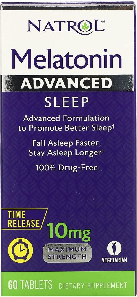 Buy Natrol Advanced Sleep Melatonin 10 Mg 60 Tablets Online at Lowest ...