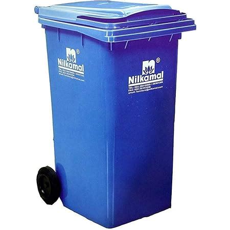 Nilkamal Plastic Manual-Lift Wheel Garbage Dustbin (Green , Blue, 120 L ...