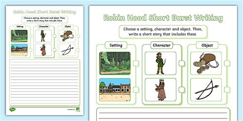 Robin Hood Short Burst Writing Template