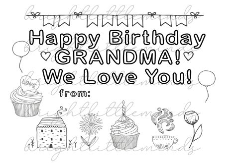 Happy Birthday Grandma Cards Printable