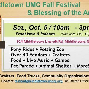 Middletown UMC Fall Festival & Blessing of the Animals, Middletown ...