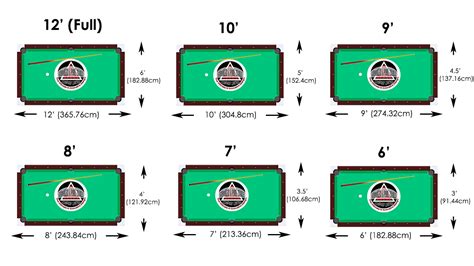 Image result for Pool Table Sizes