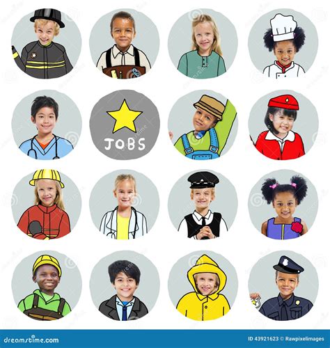 Multiethnic Group of Children with Dream Jobs Concepts Stock Image - Image of ethnicity, kids ...