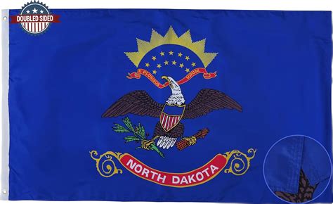 North Dakota Flag 3x5 Double Sided and 3 Ply North Dakota State Flags ...