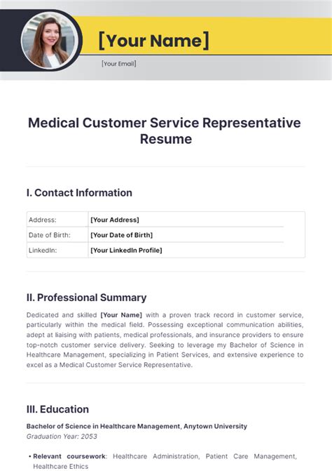 Image result for Insurance Customer Service CV Template