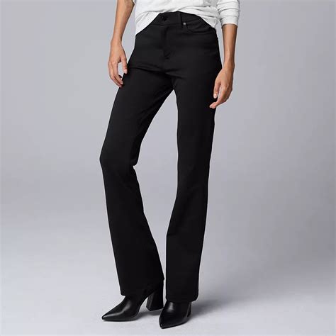 Women's Simply Vera Vera Wang Mid-Rise 5-Pocket Ponte Bootcut Pants