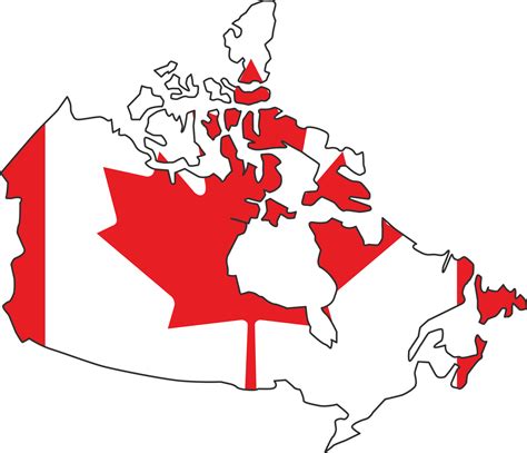 Canada Flag Map Png