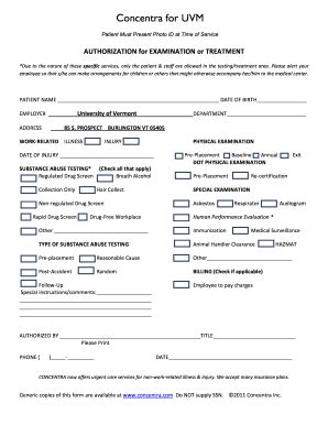 Concentra Authorization Form - Fill and Sign Printable Template Online