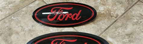 2015-17 Ford F150 front GRILL emblem All GLOSS BLACK AND race Red ford ...