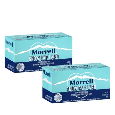 Morrell Snow Cap Lard 16 Oz - 2 Pack | High-Quality Cooking Fat | Buy ...