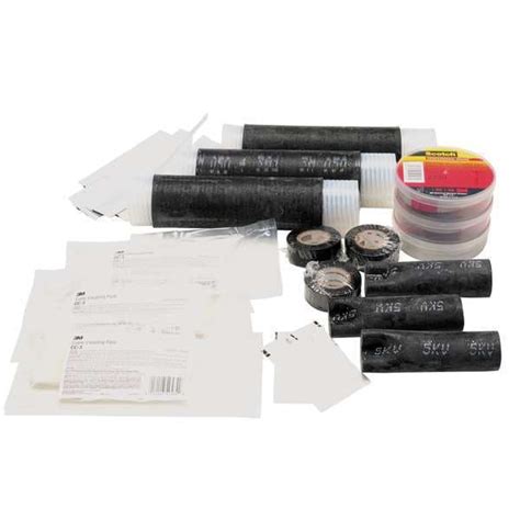 3M Splice Kit, 4 AWG Max, Black, EPDM Rubber Insulation, 8,000 V 5321 ...