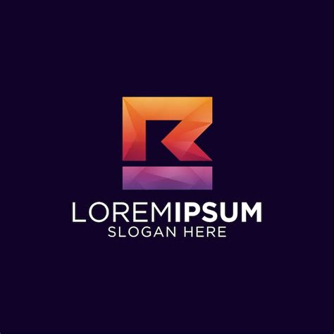 Lettre m et r logo design couleur dégradé coloré m et r avec style ...