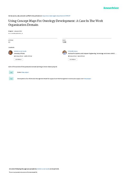 Using Concept Maps For Ontology Development A Case - See discussions ...