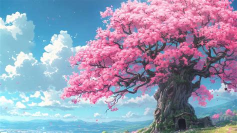 [100+] Cherry Blossom Tree Anime Wallpapers | Wallpapers.com