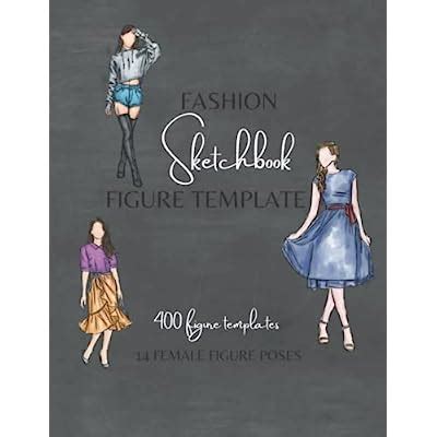 Buy Fashion Sketchbook Figure Template: 400 Large Female Figure ...