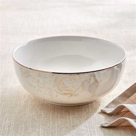 Buy Altius Amaryllis Bone China Floral Print Serving Bowl - 1.5L from ...