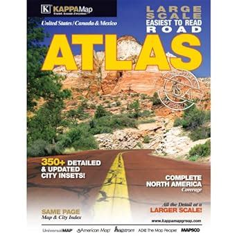 North America Large Scale / Easiest to Read Road Atlas : Kappa Map ...