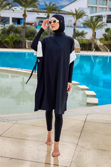 Black Burkini Set Full Coverage Modest Islamic Swimwear M2502 - Marina ...