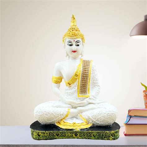 Buy JAIPUR ACE Meditating Buddha Polyresin Idol Showpiece - Perfect for ...