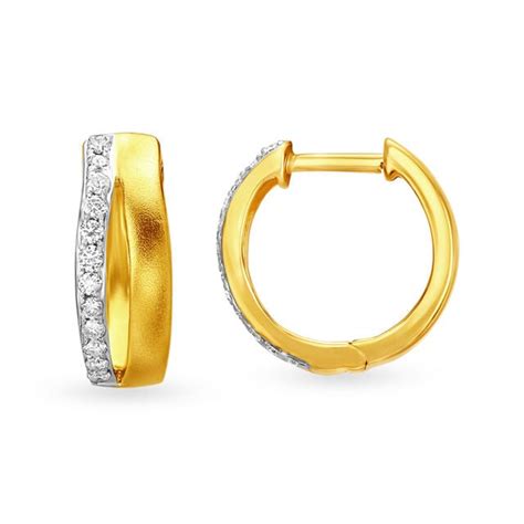 Stunning Contemporary Diamond Hoop Earrings