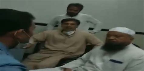 Supporters of Asaduddin Owaisi AIMIM MLA Mufti Mohammad Ismail abused a ...